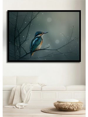 Çerçeve Görünümlü Sulu Boya Görünümlü Muhteşem Yalı Çapkını Dekoratif Ahşap Işyeri/ofis Kare Tablo