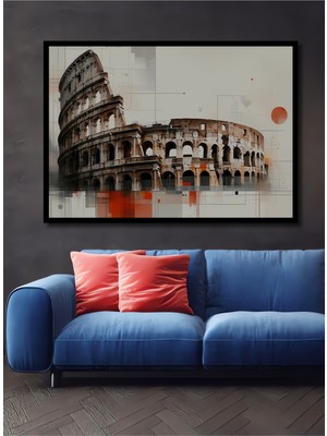 Çerçeve Görünümlü Roma Kolezyum Modern Sanat Dekoratif Ahşap Dekoratif Ev/işyeri/ofis Kare Tablo