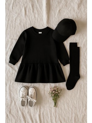 Kız Çocuk Mevsimlik Elbise Siyah