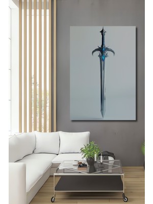 Fantastik Kılıç Dijital Sanat Ev/işyeri/ofis Dekoratif Ahşap Kare Tablo
