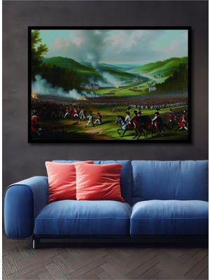 Çerçeve Görünümlü Amerikan Devrimi Yağlı Boya Görünümlü Dekoratif Ahşap Ev/işyeri/ofis Kare Tablo