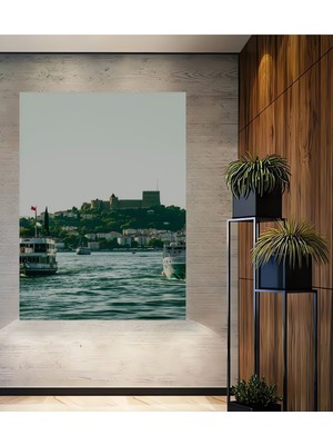Istanbul Boğazı Tarihi Kalesi Dekoratif Ahşap Ev/işyeri/ofis Kare Tablo