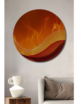 Alev Dansı Soyut Sanat Dekoratif Ahşap Dekoratif Ev/işyeri/ofis Yuvarlak Tablo