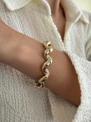 Golden Flow 14 Ayar Altın Kelepçe