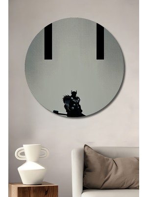 Thor Silüeti Modern Sanat Dekoratif Ahşap Ev/işyeri/ofis Yuvarlak Tablo