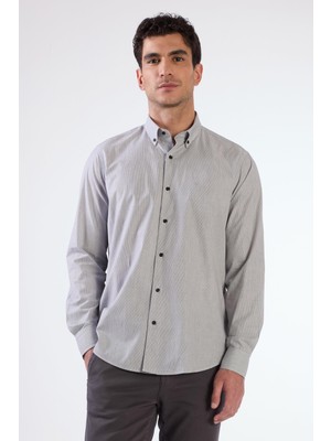 Dufy Erkek Regular Fit Uzun Kol Siyah Gömlek