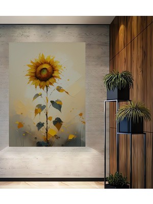 Güneşin Dansı Yağlı Boya Görünümlü Dekoratif Ahşap Ev/işyeri/ofis Kare Tablo