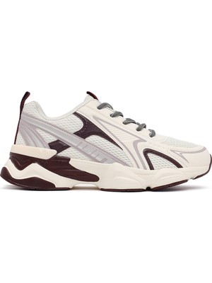 Kadın Bordo Bağcıklı Kalın Tabanlı Sneaker 25AFD431114