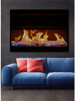 Çerçeve Görünümlü Ateş Dansı Modern Dekoratif Ahşap Dekoratif Ev/işyeri/ofis Kare Tablo