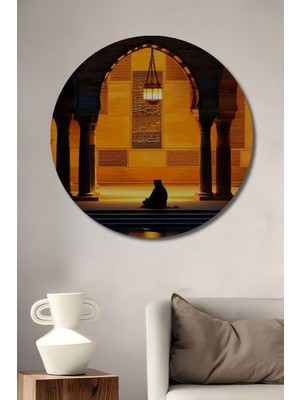 Huzurlu Meditasyon Dekoratif Ahşap Dekoratif Ev/işyeri/ofis Yuvarlak Tablo