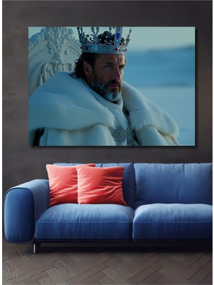 Kar Kraliçesi Yağlı Boya Görünümlü Dekoratif Ahşap Ev/işyeri/ofis Kare Tablo