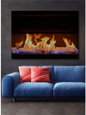 Ateş Dansı Modern Dekoratif Ahşap Dekoratif Ev/işyeri/ofis Kare Tablo