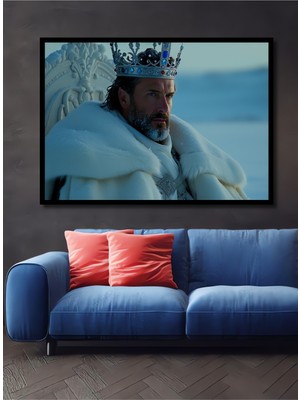 Çerçeve Görünümlü Kar Kraliçesi Yağlı Boya Görünümlü Dekoratif Ahşap Ev/işyeri/ofis Kare Tablo