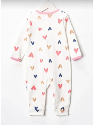 Baby Wings Kız Bebek Fermuarlı Manşetli Mevsimlik Tulum %100 Pamuk