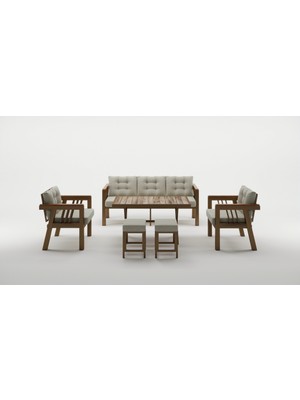 Elmas 3+1+1 + Masa + 2 Metal Gövde  Puf Balkon-Bahçe-Kafe,çay Seti,koltuk Takımı,oturma Grubu,ofis Koltuğu