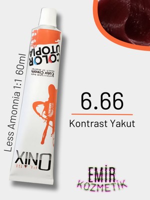 Düşük Amonyaklı Saç Boyası 60ML Kontrast Yakut 6.66