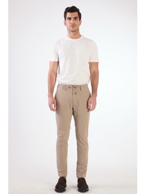 Vizon Bağcıklı Slim Fit Jogger Erkek Pantolon