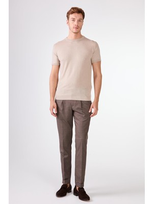 Dufy Erkek Slim Fit Kahve Pantolon