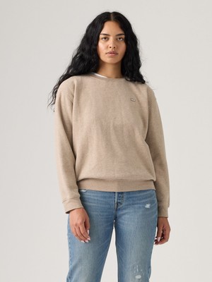 Kadın Kahverengi Bisiklet Yaka Sweatshirt A5942-0053