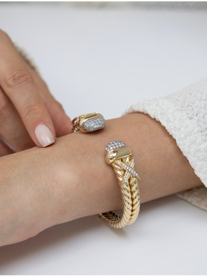 Zeyd Jewelry Royal Embrace 14 Ayar Altın Kelepçe