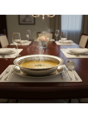 Bakır Dünyası - El Işçiliği 2’li Iç Dış Kalaylı Bakır Tabak Seti – 17 cm Yemek Tabağı ve 19 cm Servis Tabağı, Osmanlı Tarzı Sunum ve Sofra Ürünleri