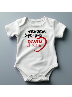 Teyzem Süper Ama Dayım Bi Tane Baskılı Zıbın