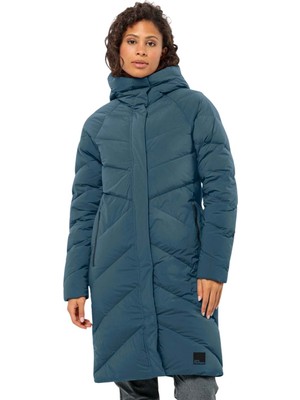 Jack Wolfskin Marienplatz Coat W Rds Kadın Mavi Outdoor Ceketi