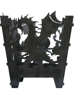 Dragon Açık Hava Bahçe Şöminesi Siyah