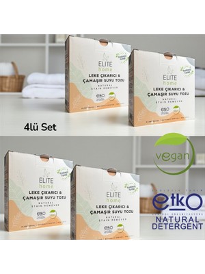 The Elite Home Doğal ve Vegan Sertifikalı Leke Çıkarıcı ve Çamaşır Suyu Tozu 1 kg *4 Adet