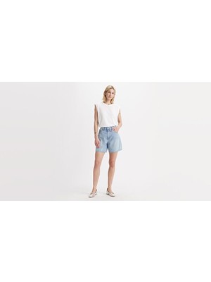 High-Rise Baggy Kadın Jean Şort