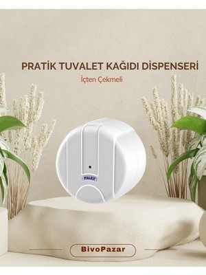 Pratik Tuvalet Kağıdı Dispenseri (Içten Çekmeli) Beyaz