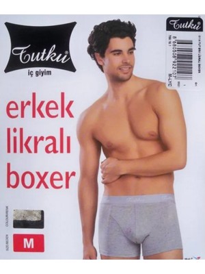 Tutku Erkek Elastan Boxer-Külot-6 Adet-Beyaz