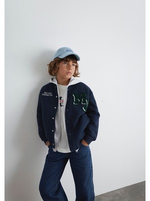 Mavi MJ Logo Patchli Lacivert Bomber Ceket 6S10121-82318