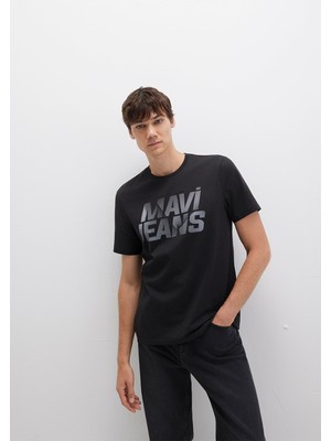 Mavi Mavi Logo Baskılı Siyah Tişört 0610260-900