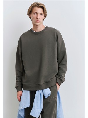 Mavi MV91 Sırt Baskılı Yeşil Sweatshirt 0S10405-71542