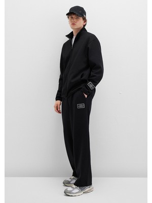 Mavi Siyah Örme İnterlok Pantolon 0010546-900