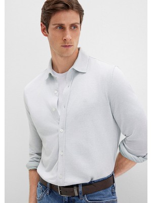 Mavi Dokulu Açık Mavi Gömlek 0211664-71476