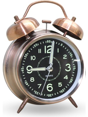 Büro Ev Ofis Hediyesi Için 17X11CM Metal Siyah Kadranlı Masaüstü Çalar Saat