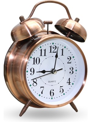 Büro Ev Ofis Hediyesi Için 17X11CM Metal Beyaz Kadranlı Masaüstü Çalar Saat