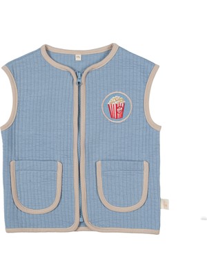 Kontrast Biyeli Kapitone Yelek