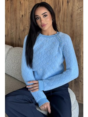 Taşlı Yumoş Triko Kazak (S,m,l Uyumludur) P-00018214