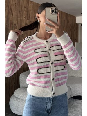 Çizgili Yumoş Triko Hırka P-00018212