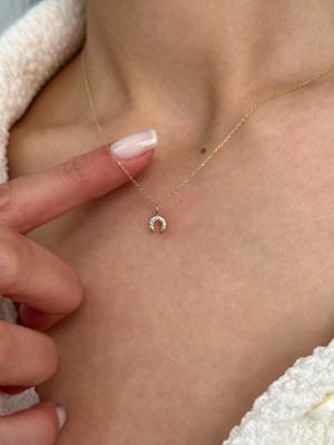 Şans Nalı 14 Ayar Altın Kolye