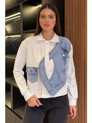 Kadın Kot Garnili Mevsimlik Ceket P-00018089
