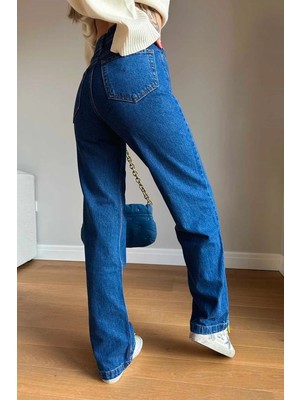 Ispanyol Paça Pantolon Kot Rengi