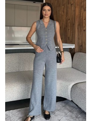 Gömlek Yaka Yelek Pantolon Triko Ikili Takım P-00018187