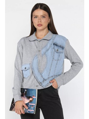 Kadın Kot Garnili Mevsimlik Ceket P-00018089