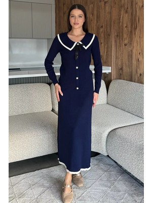 Bebe Yaka Hırka Görünümlü Bluz Etek Triko Ikili Takım P-00018183
