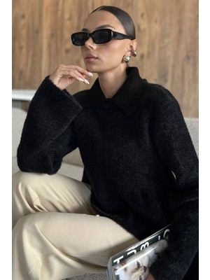 Gömlek Yaka Şardonlu Triko Bluz (S,m,l,xl Uyumludur) P-00018190