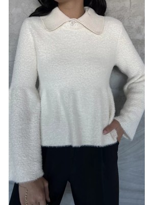Gömlek Yaka Şardonlu Triko Bluz (S,m,l,xl Uyumludur) P-00018190